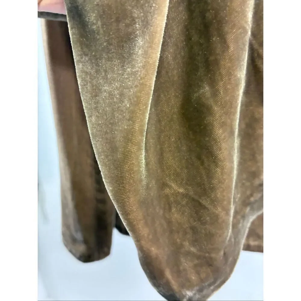 Ulla Johnson Gilles Velvet Puff Long Sleeve Blouse in Brown Size 2